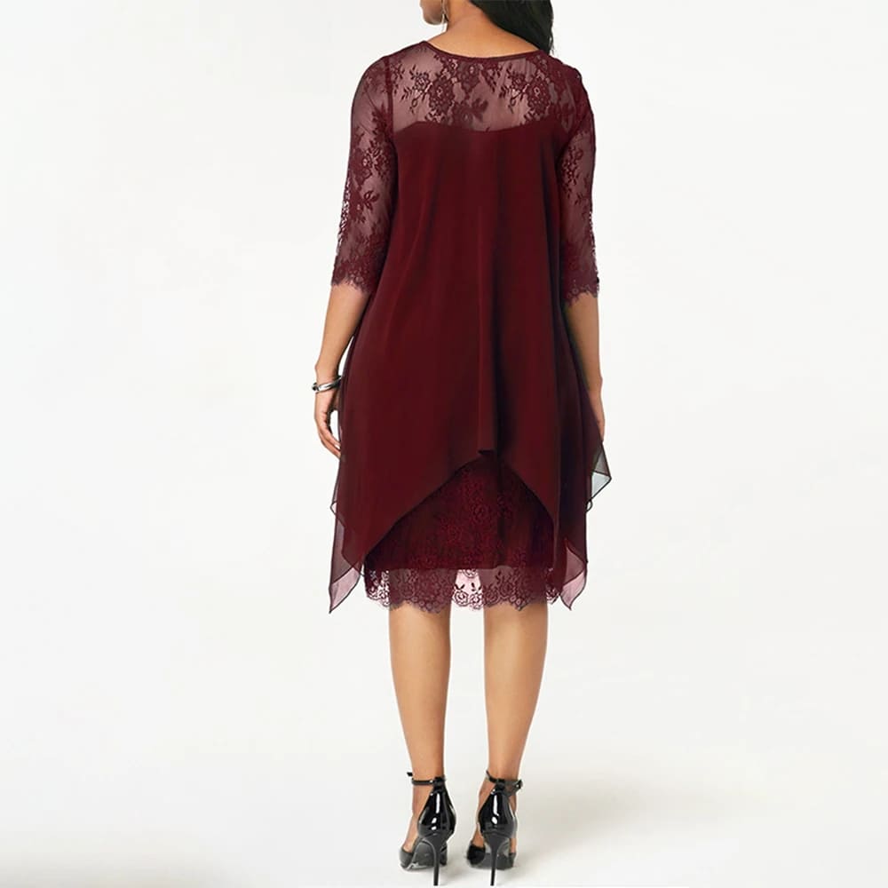 Chic Und Stil | Plus Size Elegant Midi Dress