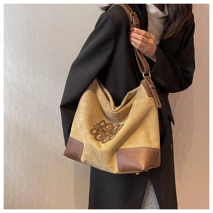 Lune London | Women's Luxury Brand Messenger Bags Retro Brown Crossbody Tote Bags Bucket Clutch Bag Shopping Large Capacity Travel Bag