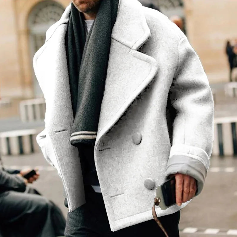Lune London | Short Wool Coat Loose Fit For Men Ideal for All Seasons