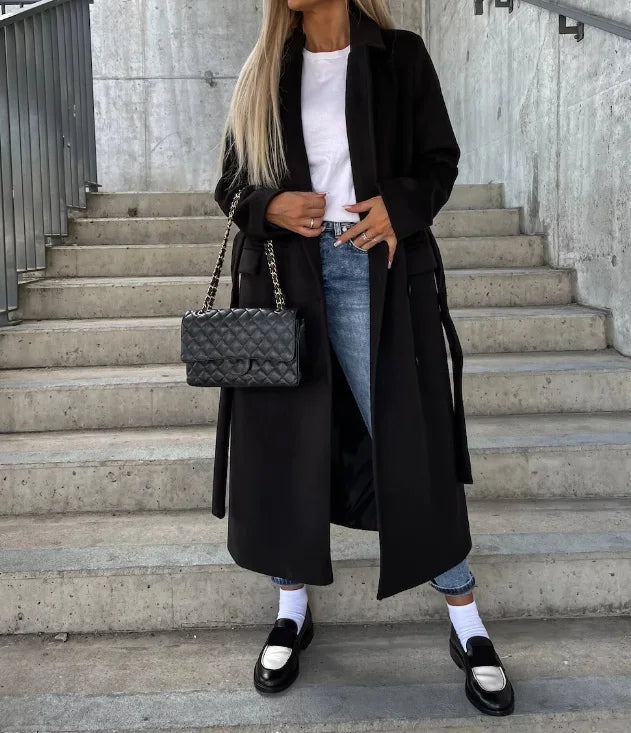 Lune London | Elegant Quilted Winter Coat with Belt