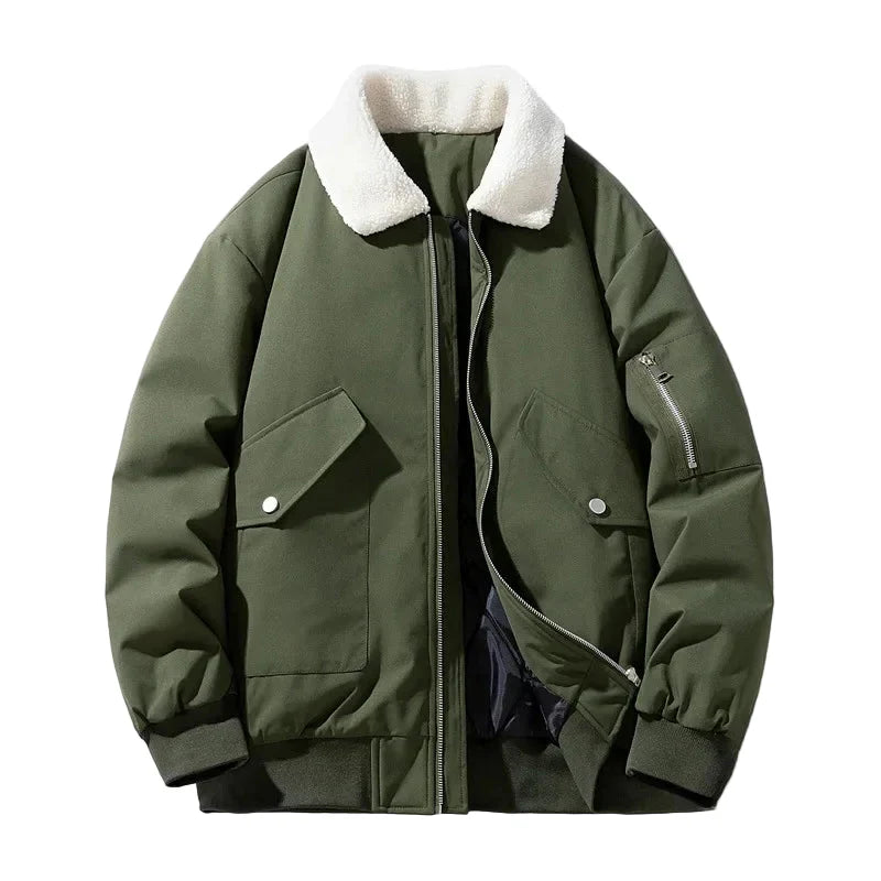 Lune London | Winter bomber jacket with trendy shearling collar - Casual style for cold days