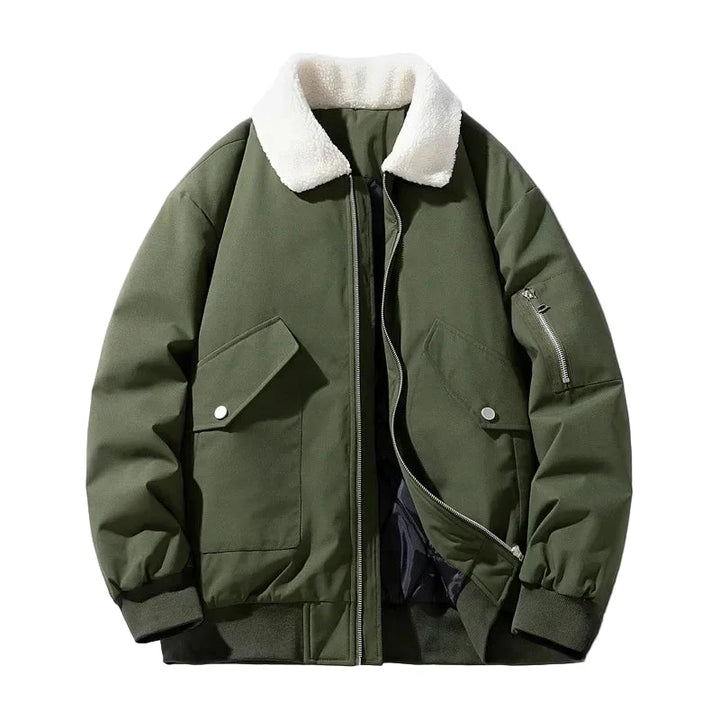 Lune London | Winter bomber jacket with trendy shearling collar - Casual style for cold days