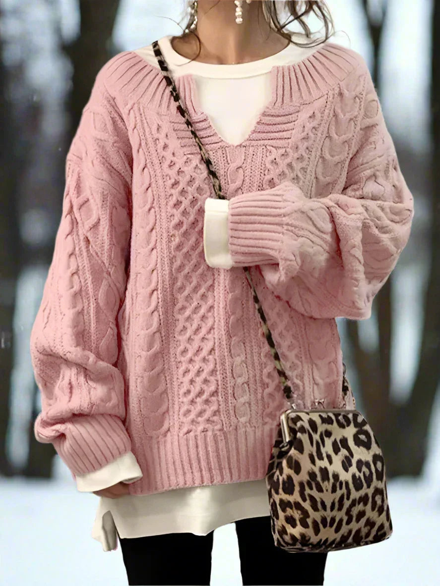 Lune London | Knit Sweater - Oversized Cable Knit - Soft and Warm - Casual Fit
