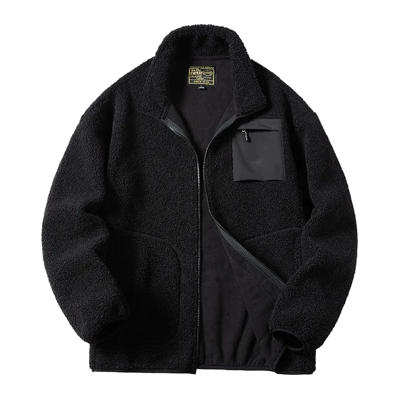 Lune London | Unisex fleece jacket with outdoor style, zip and chest pocket - Ideal for leisure and everyday use