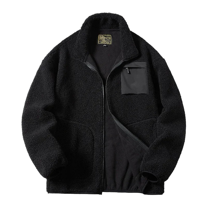 Lune London | Unisex fleece jacket with outdoor style, zip and chest pocket - Ideal for leisure and everyday use