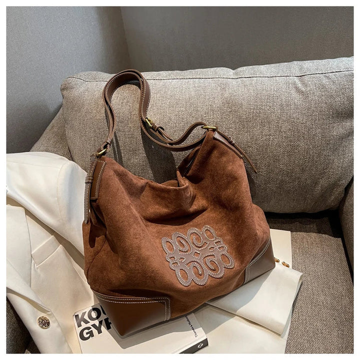 Lune London | Women's Luxury Brand Messenger Bags Retro Brown Crossbody Tote Bags Bucket Clutch Bag Shopping Large Capacity Travel Bag