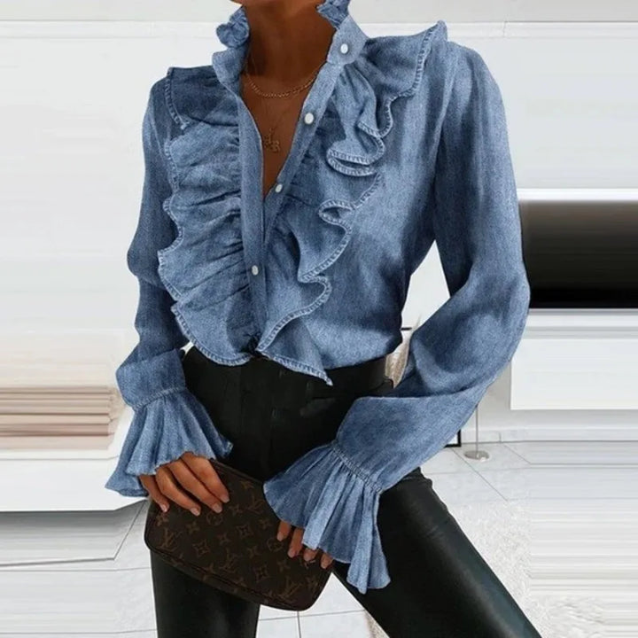 Lune London | Gathered Blouse with Long Sleeves