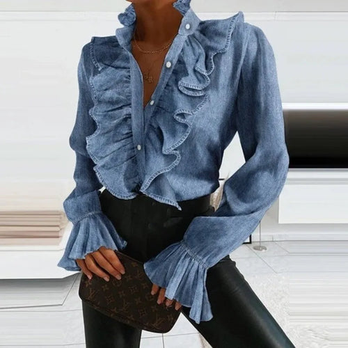 Lune London | Gathered Blouse with Long Sleeves
