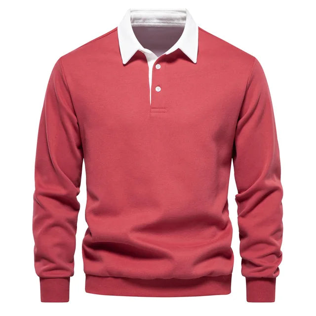 Lune London | Long sleeve polo collar sweatshirt