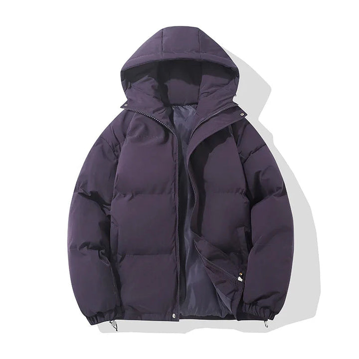 Lune London | Women's Jacket High Collar Hooded Zipper Design Cotton-Lined Jacket