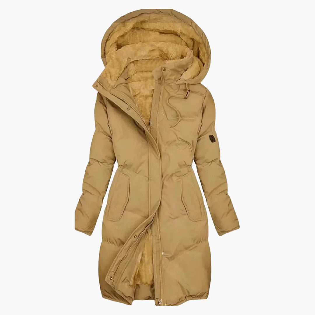 Lune London | Winter Coat Long Hooded Jacket Warm Padded Elegant Leisure