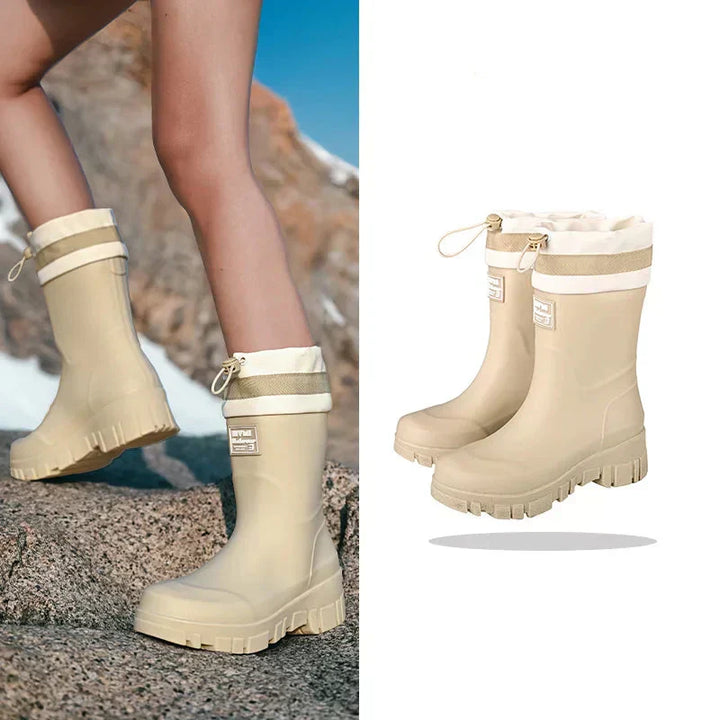 Lune London | Women's Waterproof Retro-Style Rubber Boots with Non-Slip Sole