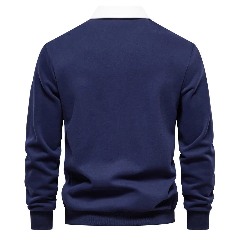Lune London | Long sleeve polo collar sweatshirt