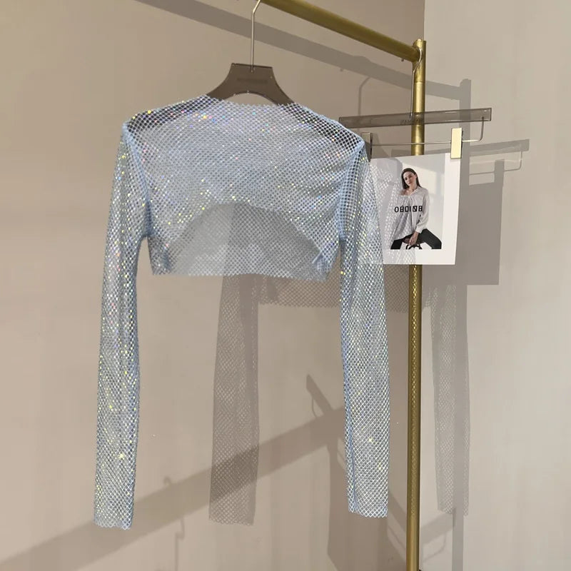 Lune London | Diamond Long Sleeve Net Top