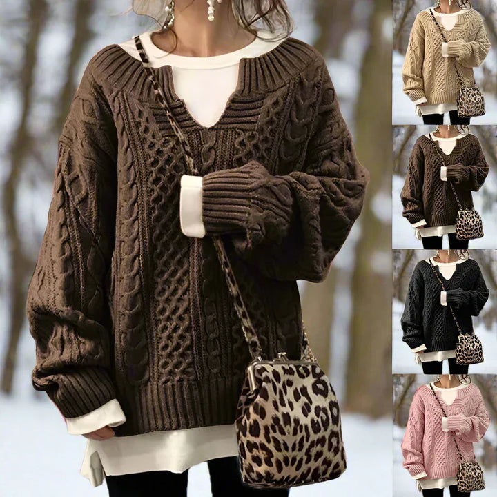 Lune London | Knit Sweater - Oversized Cable Knit - Soft and Warm - Casual Fit