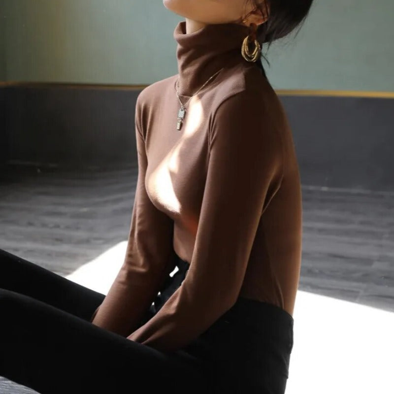 Lune London | Velvet Turtleneck Sweater for Women