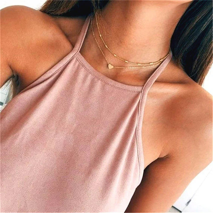 Chic Und Stil | Pearl Choker Heart Necklace for Women