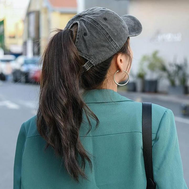 Lune London | Ponytail Baseball Cap with Breathable Comfort and UV Protection