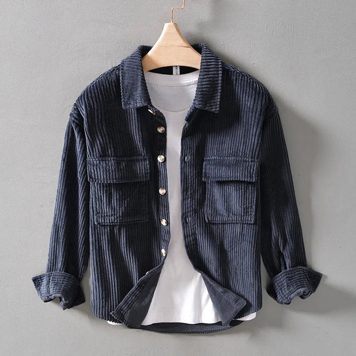 Lune London | Men's Plus Size Thick Corduroy Shirt Made of Cotton