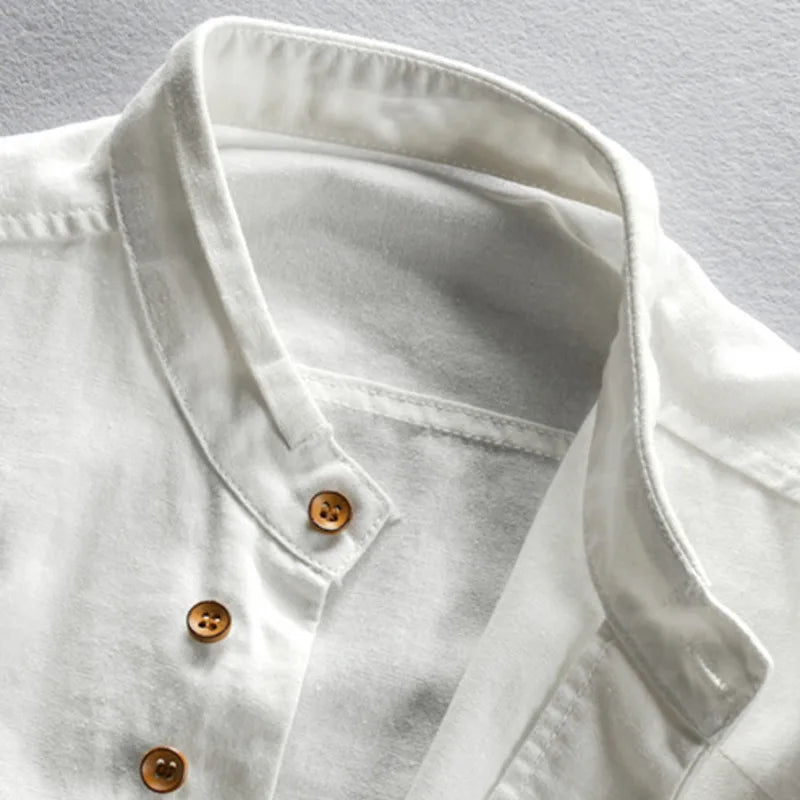 Lune London | Men's Long Sleeve Shirt Made of Linen and Cotton in Japanese Style