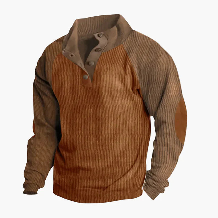 Lune London | Vintage raglan style leisure sweater with button placket - Ideal for everyday and outdoor activities