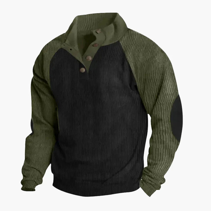 Lune London | Vintage raglan style leisure sweater with button placket - Ideal for everyday and outdoor activities