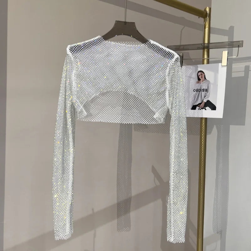 Lune London | Diamond Long Sleeve Net Top