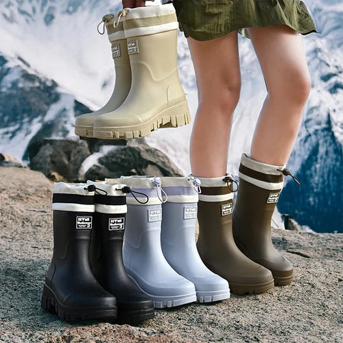 Lune London | Women's Waterproof Retro-Style Rubber Boots with Non-Slip Sole