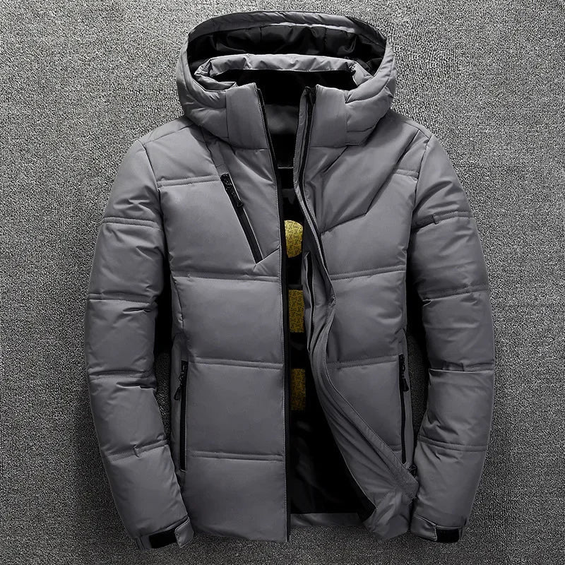 Lune London | Winter down jacket with windproof and removable hood for men