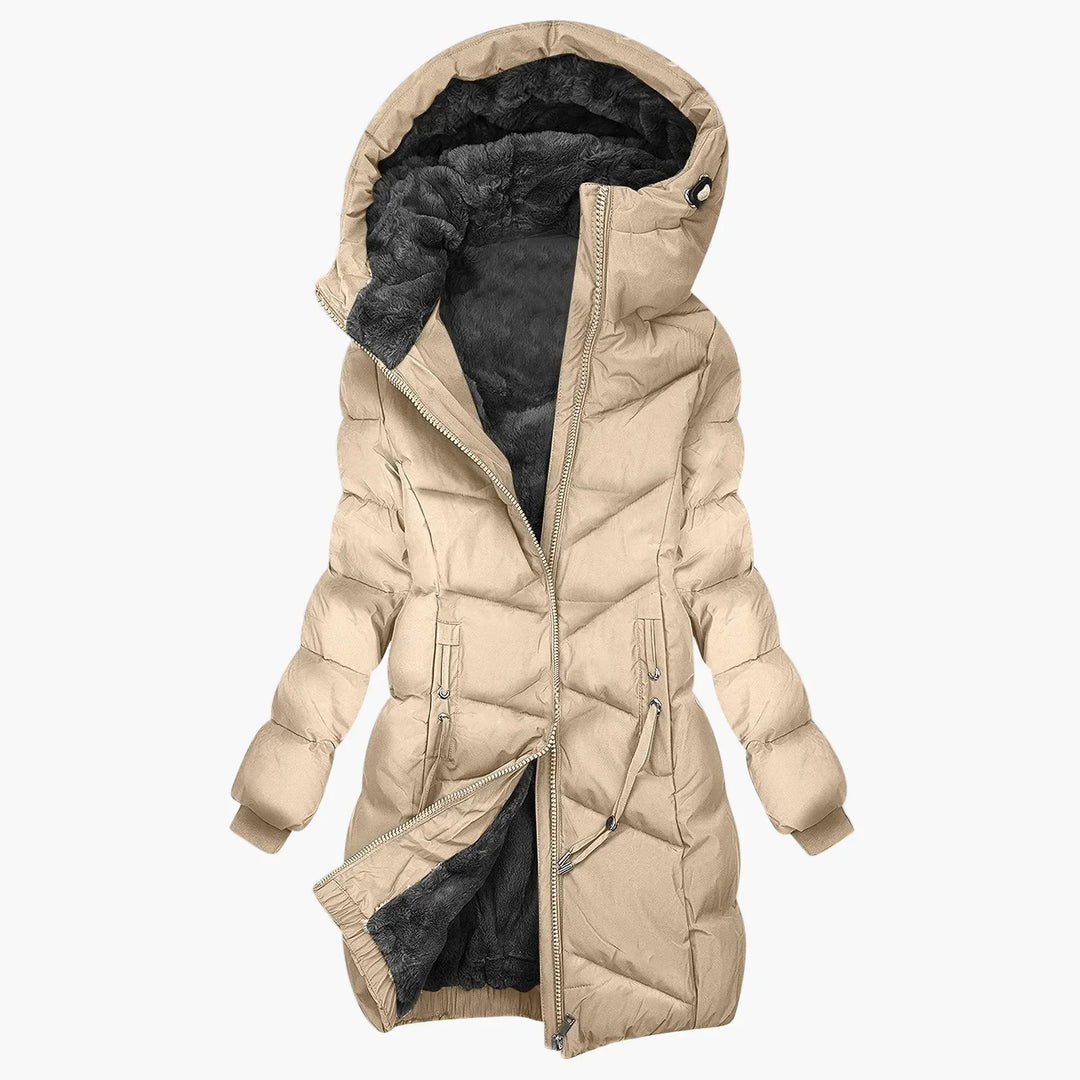 Lune London | Long Winter Down Coat with Hood - Windproof, Warm Outdoor Parker