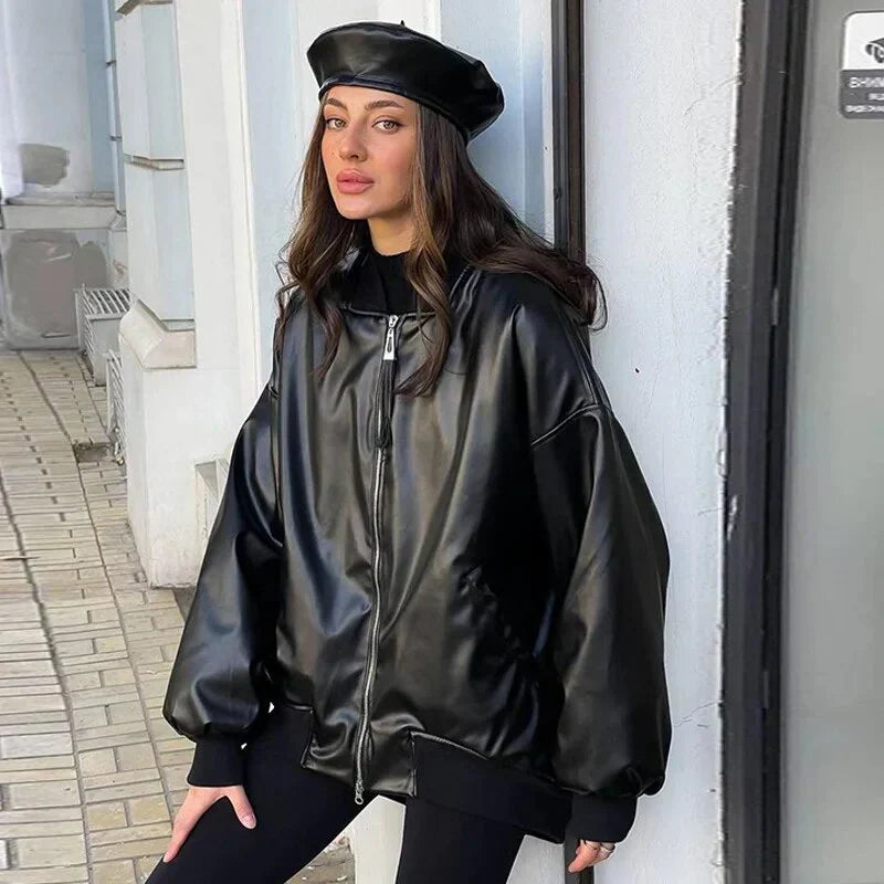 Lune London | Loose fit leather jacket