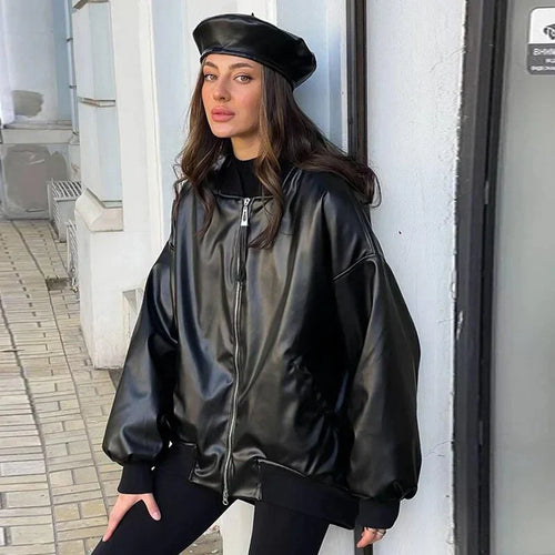 Lune London | Loose fit leather jacket