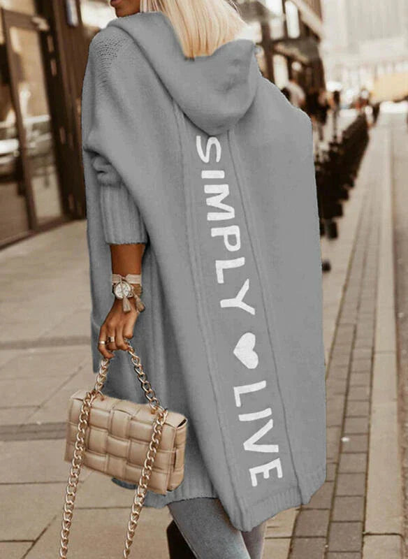 Lune London | Long cardigan with hood