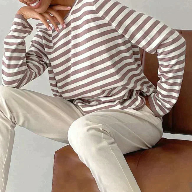 Lune London | Elegant Striped T-Shirt Light Fabric