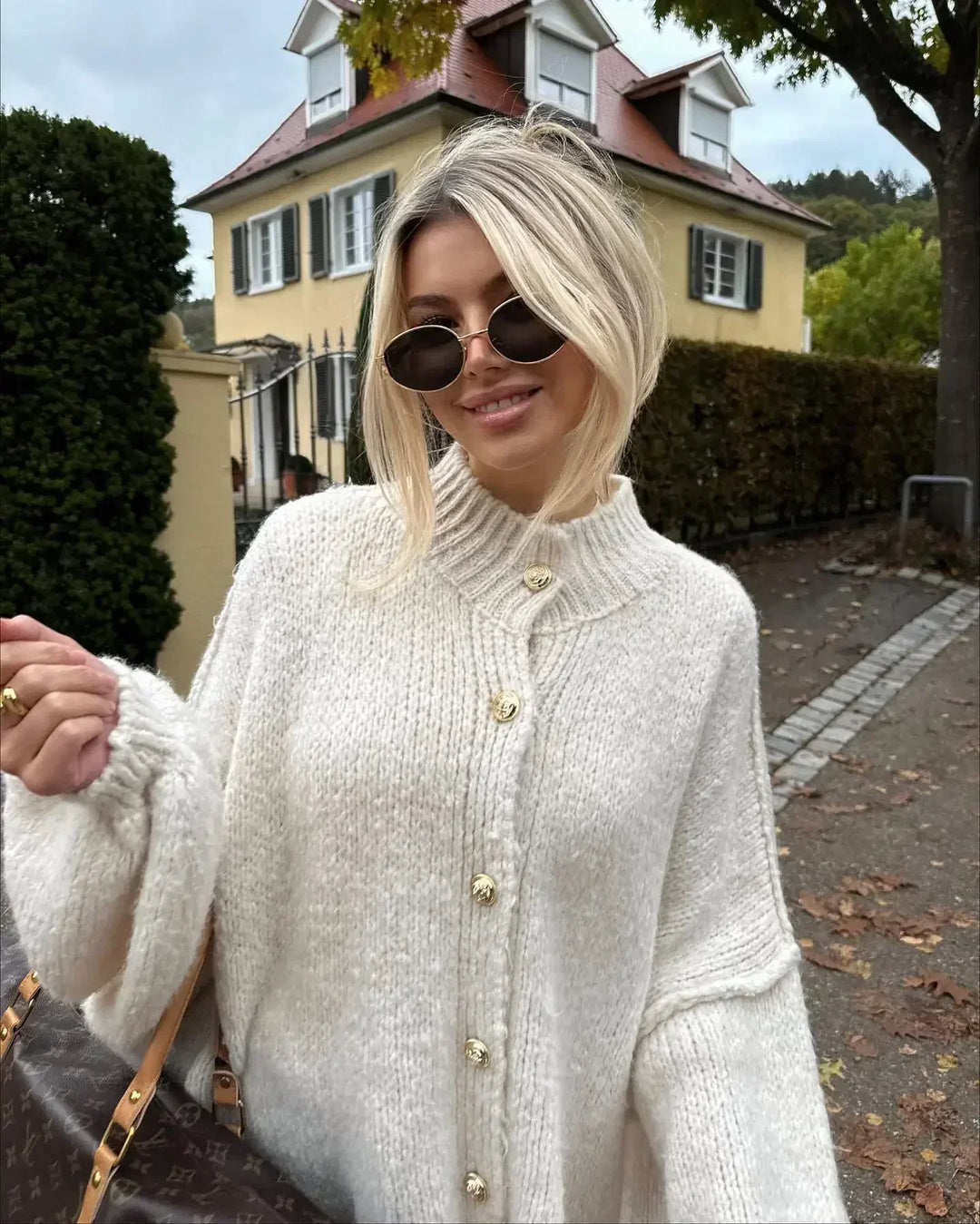 Lune London | Stylish Oversized Wool Cardigan for Women