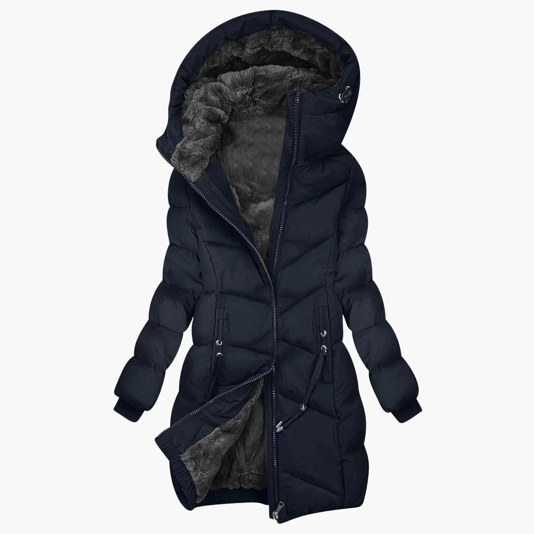 Lune London | Long Winter Down Coat with Hood - Windproof, Warm Outdoor Parker