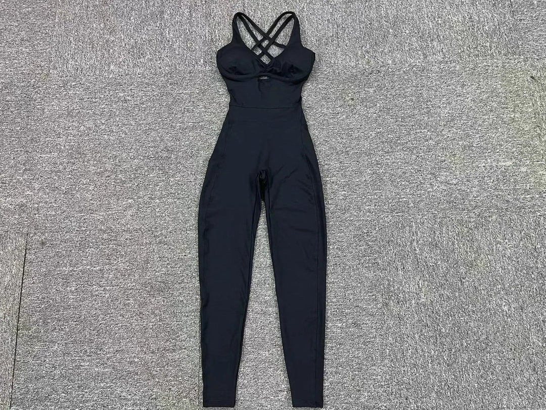 Lune London | Sporty Jumpsuit Women Sportswear Push-Up Gym Set Women Fitness Overall Lycra Sports Outfit for Women Sportswear Yoga Clothing Pink