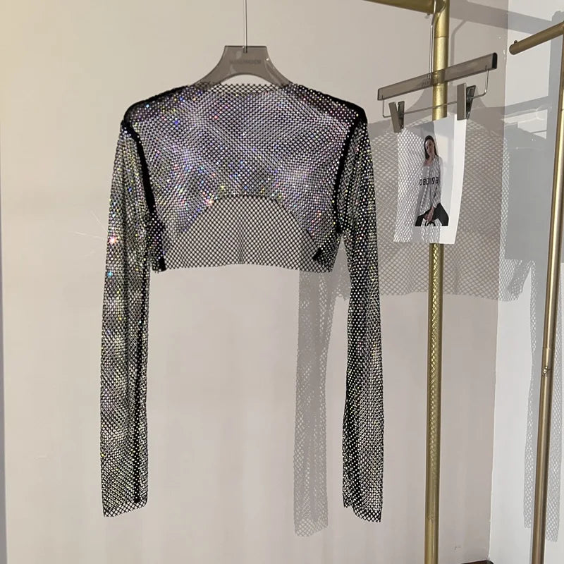 Lune London | Diamond Long Sleeve Net Top