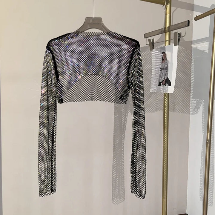 Lune London | Diamond Long Sleeve Net Top
