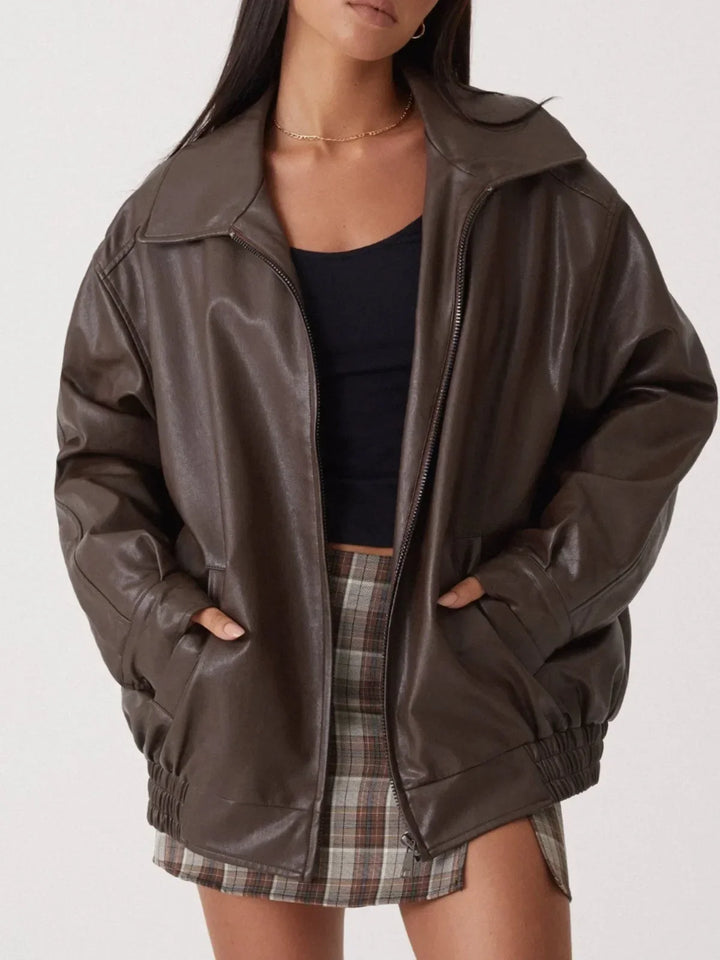 Lune London | Oversized Leather Jacket