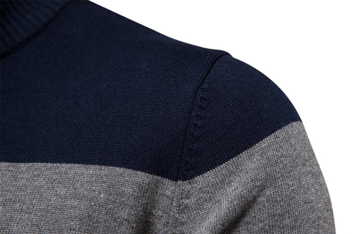 Lune London | Knitted sweater with quarter zip - Elegant fine knit for work and leisure