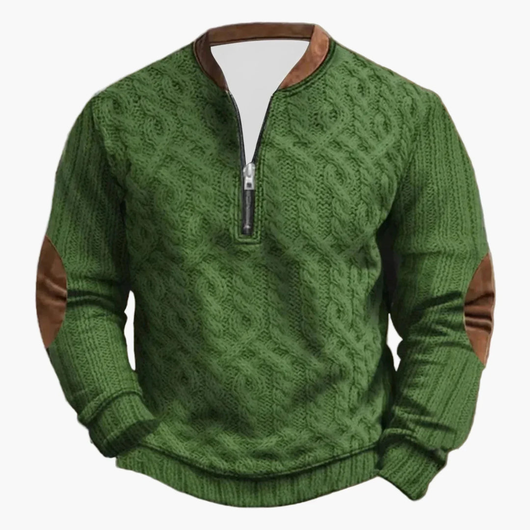 Lune London | Outdoor Leisure Sweater with High Collar and Zip - Elegant Long Sleeve Sweater for Daily Life and Adventure