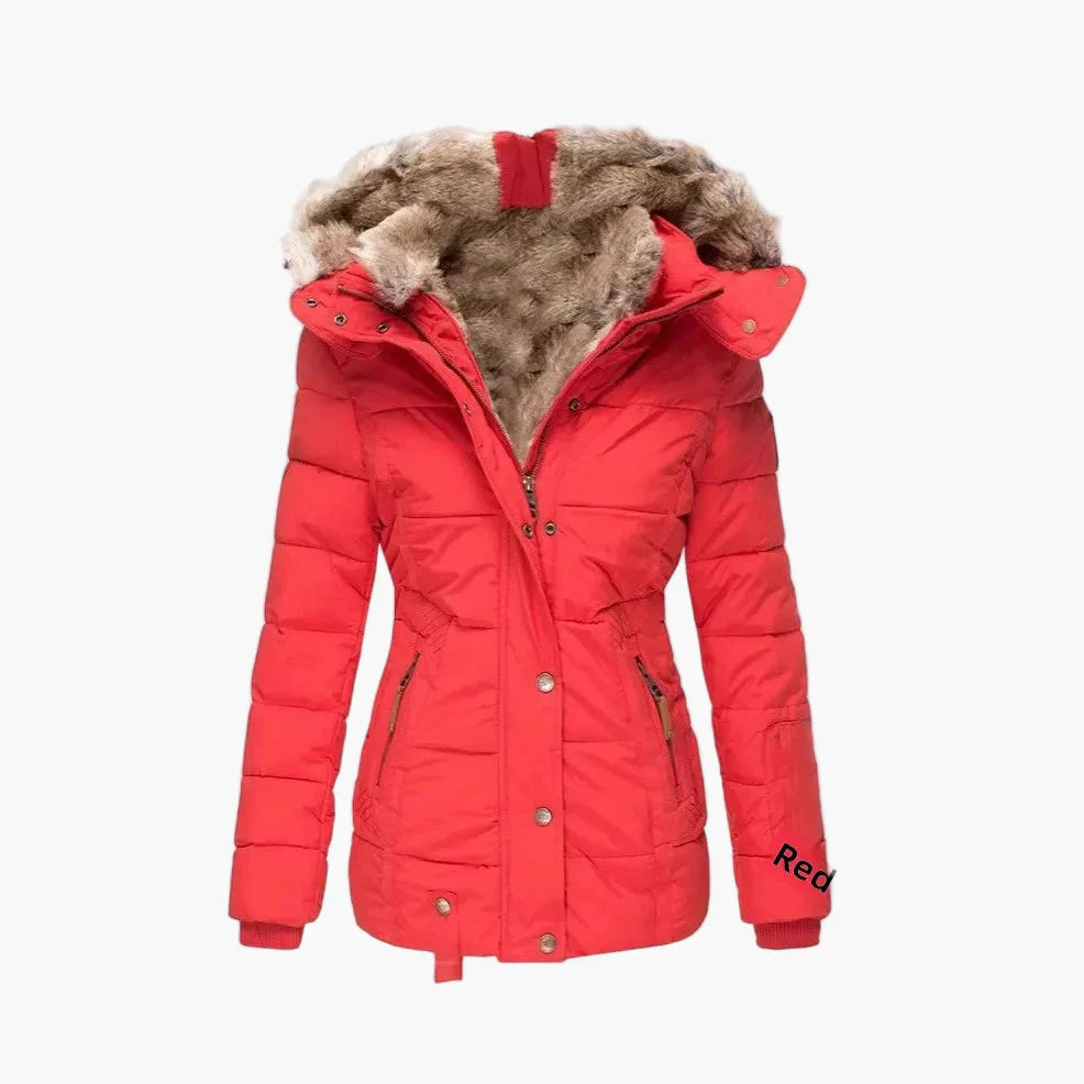 Lune London | Quilted winter jacket with hood and synthetic fur - Highlight your silhouette, ideal for cold days