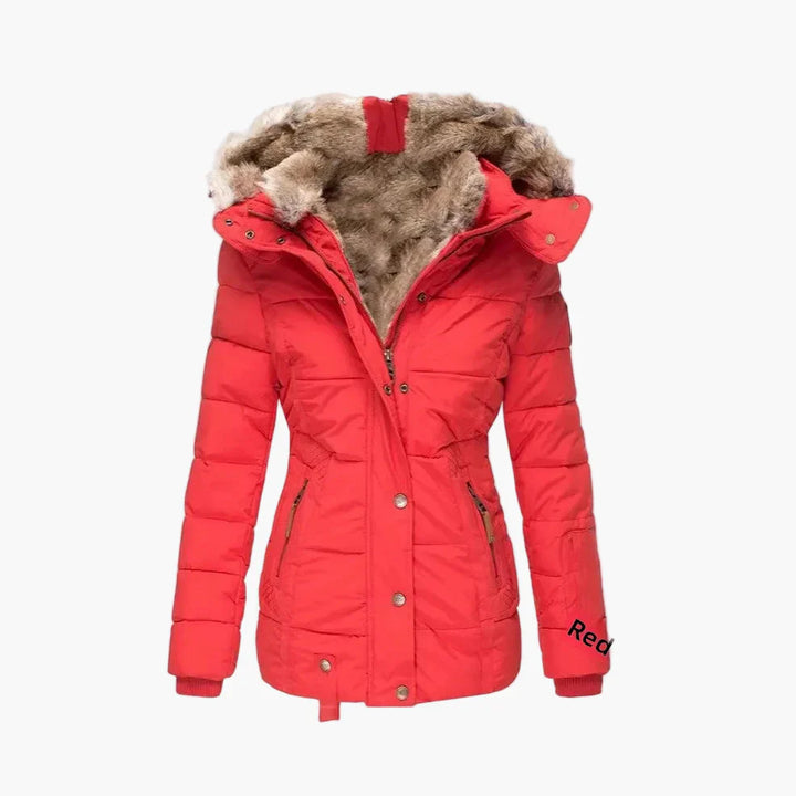 Lune London | Quilted winter jacket with hood and synthetic fur - Highlight your silhouette, ideal for cold days