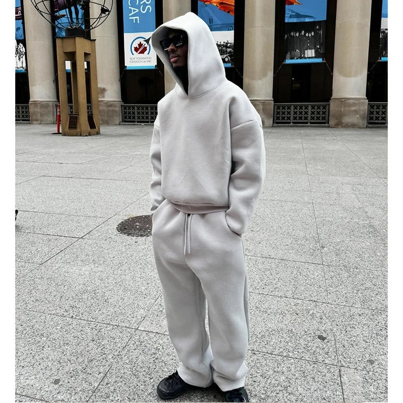 Lune London | Men's Cotton Tracksuit Hoodie Straight Pants