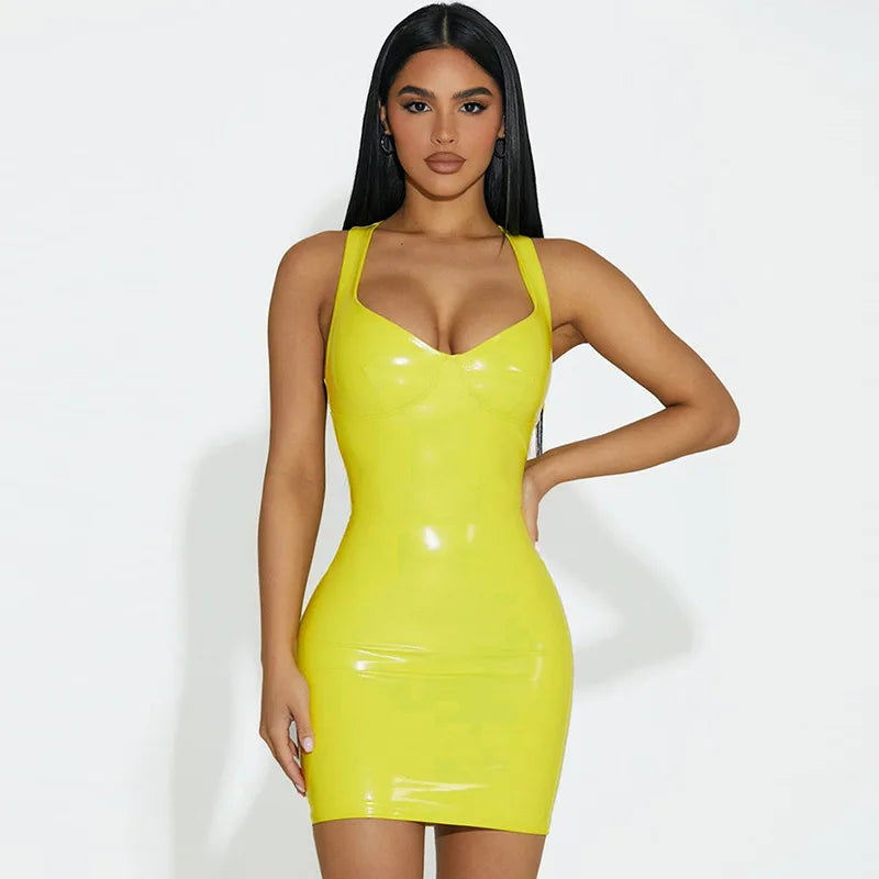 Lune London | Latex Dress with Adjustable Straps