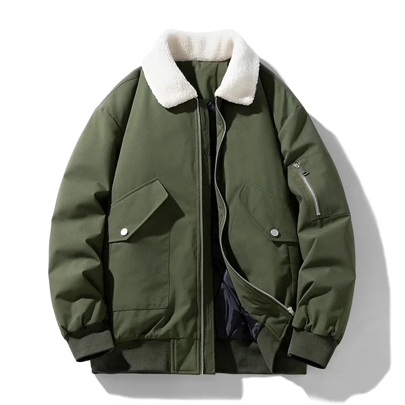 Lune London | Winter bomber jacket with trendy shearling collar - Casual style for cold days