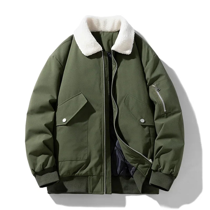 Lune London | Winter bomber jacket with trendy shearling collar - Casual style for cold days