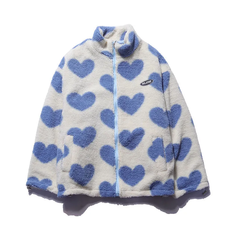 Lune London | double-sided women's coat with heart design