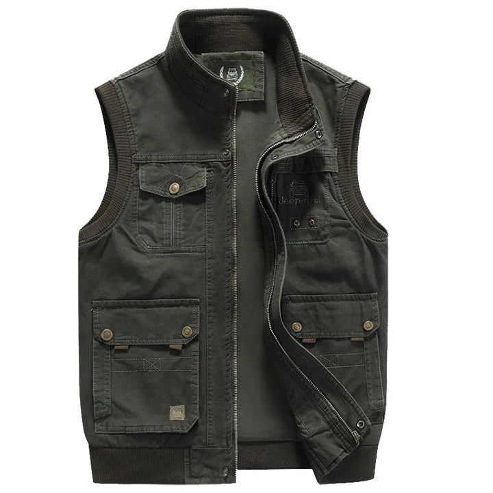 Lune London | Warm Sleeveless Zipper Jacket with Multiple Pockets